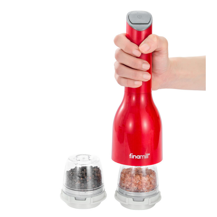 FinaMill Classic 3pc Battery Spice Grinder Set - Sangria Red