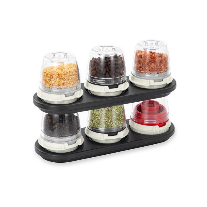 FinaMill Stackable Trio Tray - Black