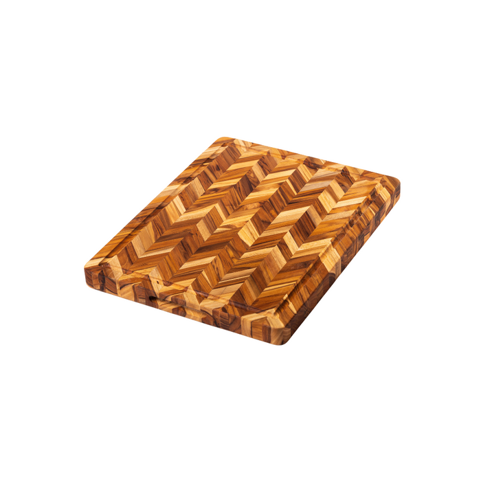TeakHaus Herringbone Heavy Duty Cutting Board - Medium