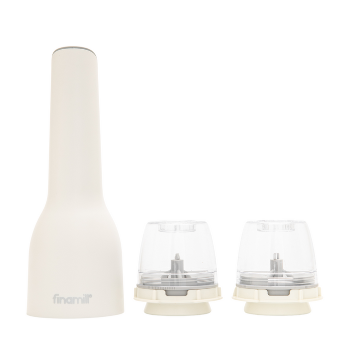 FinaMill 3pc Rechargeable USB Spice Grinder - Soft Cream