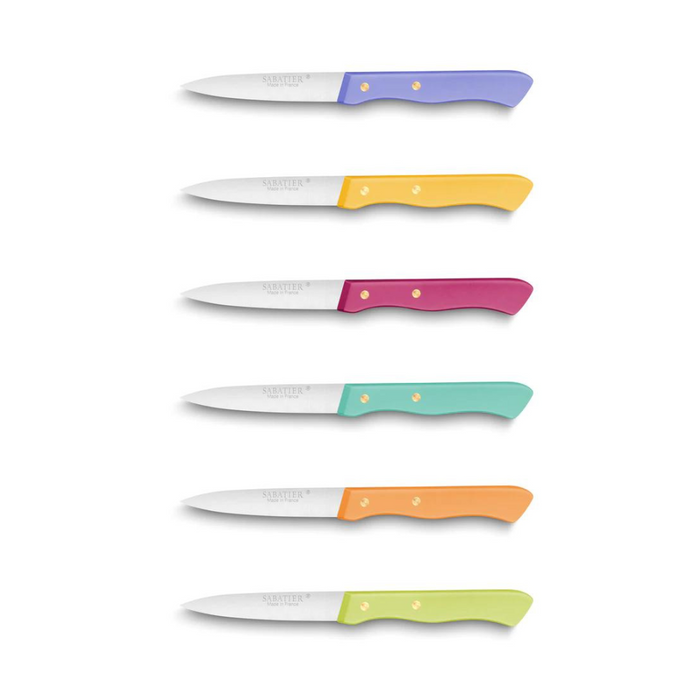 Lion Sabatier 6pc 8cm Paring Knife Set - Serie 197 Mixed Colours
