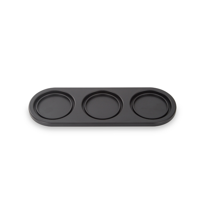 FinaMill Stackable Trio Tray - Black