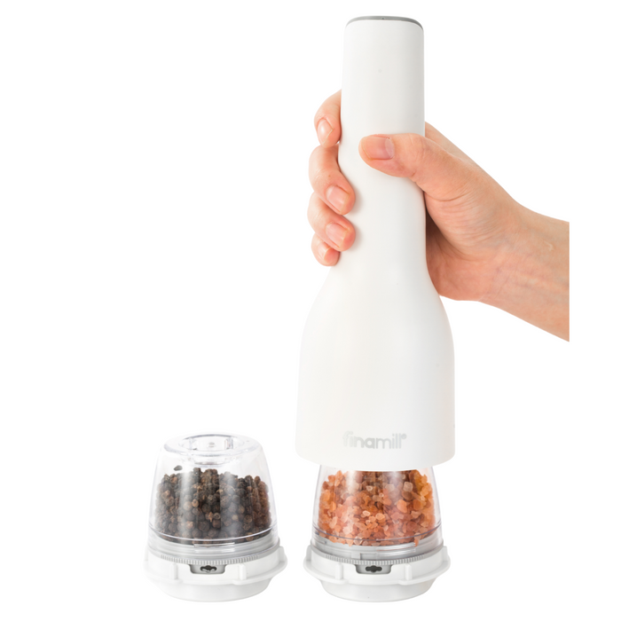 FinaMill 3pc USB Spice Grinder Set - Soft Cream