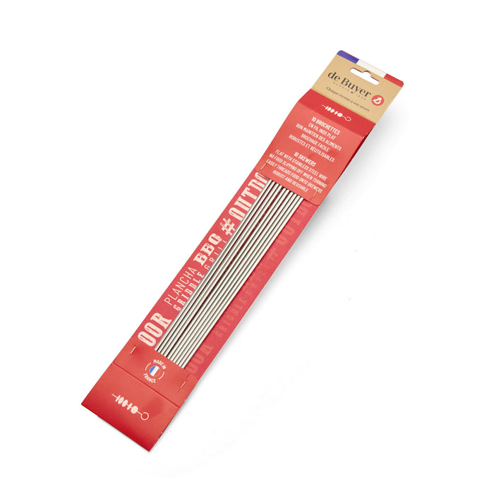 De Buyer 35cm Stainless Steel Skewers - 10pc