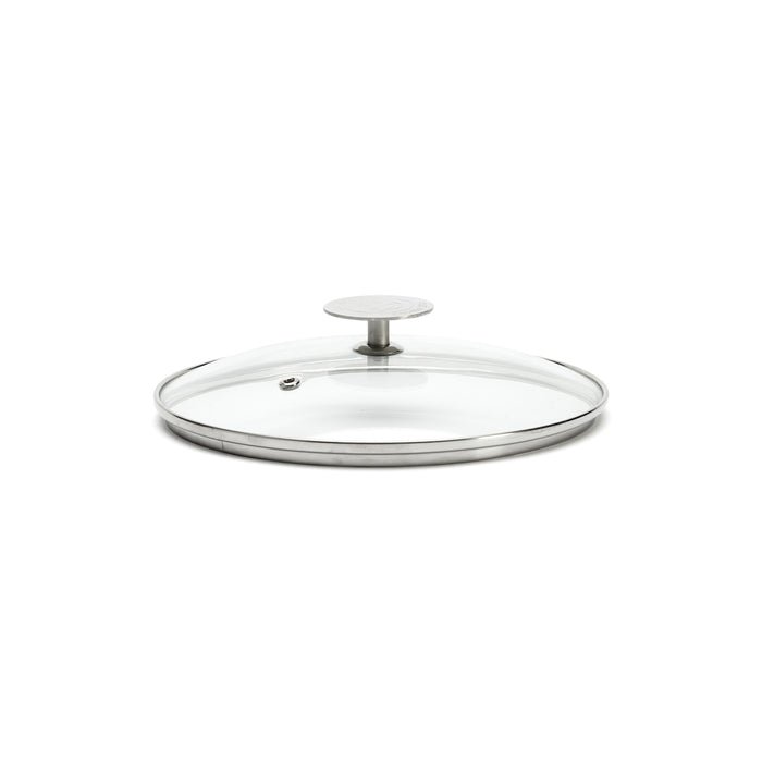 De Buyer Mineral B 16cm Glass Lid with Stainless Steel Knob