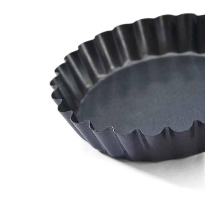 De Buyer Fluted 12cm Tart Mould W/Oblique Edge
