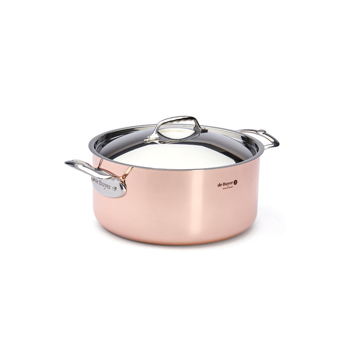 De Buyer Prima Matera 28cm Stewpan with Lid Steel Handle by De Buyer