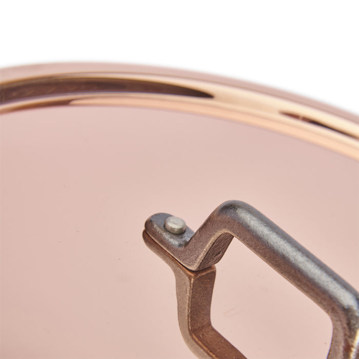 De Buyer Copper 16cm Lid with Cast Iron Handle