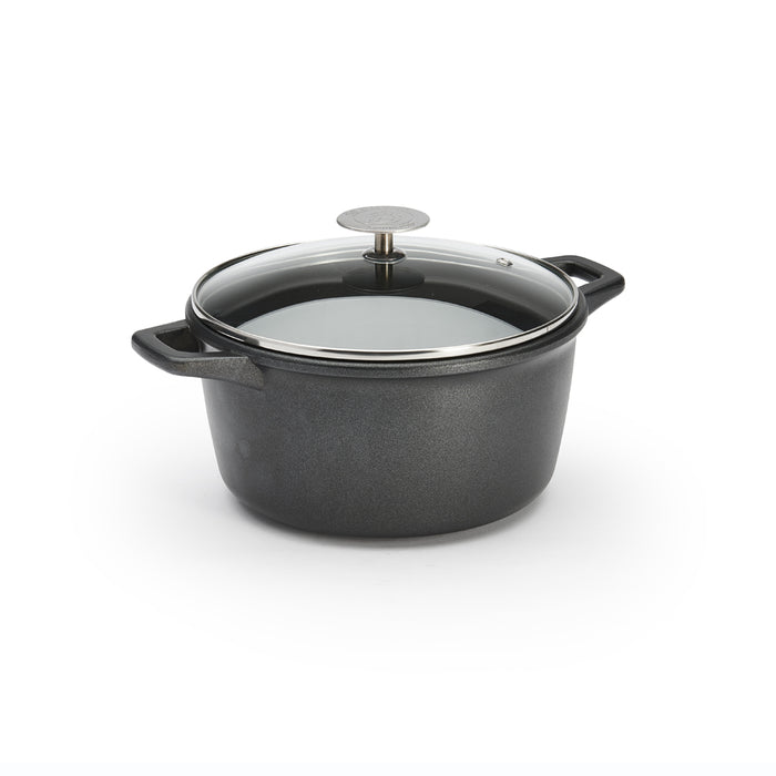 De Buyer Choc Extreme Non-Stick Stewpan with 2 Handles & Glass Lid by De Buyer
