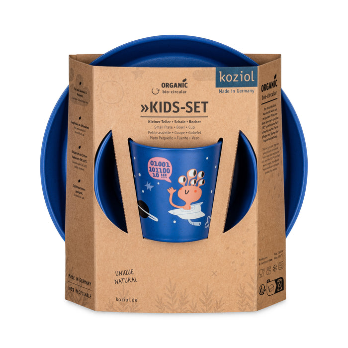 Koziol Connect Space 3pc Tableware Set - Organic Blue