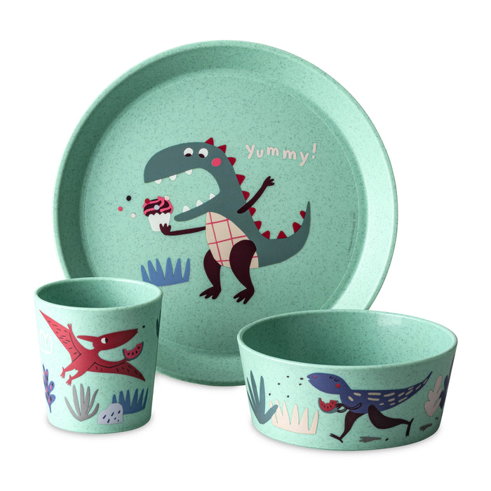 Koziol Connect Rex 3pc Tableware Set - Organic Green