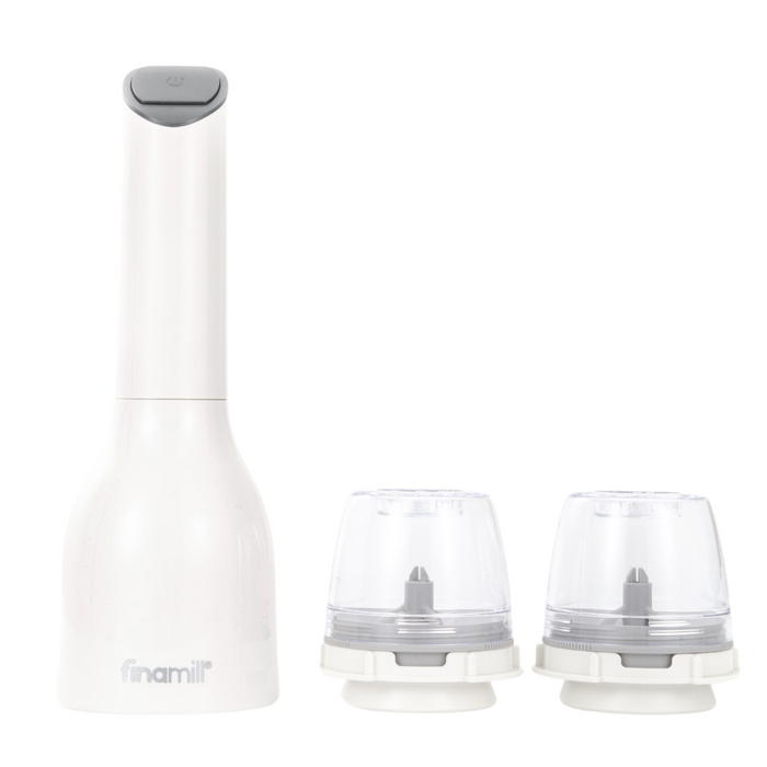 FinaMill Classic 3pc Battery Spice Grinder Set - Soft Cream