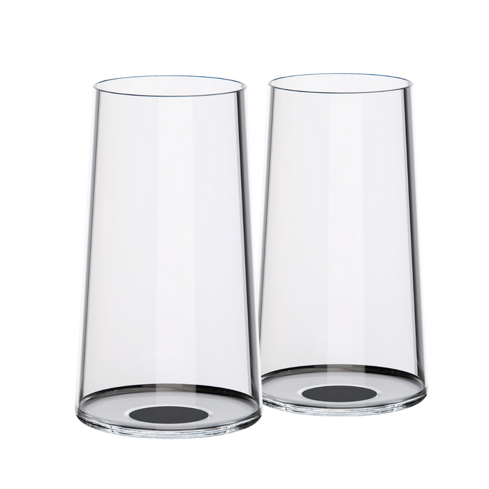 Trebonn SplitGlass 2pc Flute Highball Set - Black