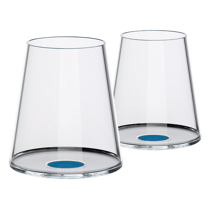 Trebonn SplitGlass 2pc Red Wine Tumbler Set - Blue