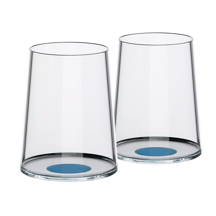 Trebonn SplitGlass 2pc White Wine Tumbler Set - Blue