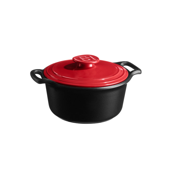 Emile Henry Sublime+ Round Casseroles with Red Lid