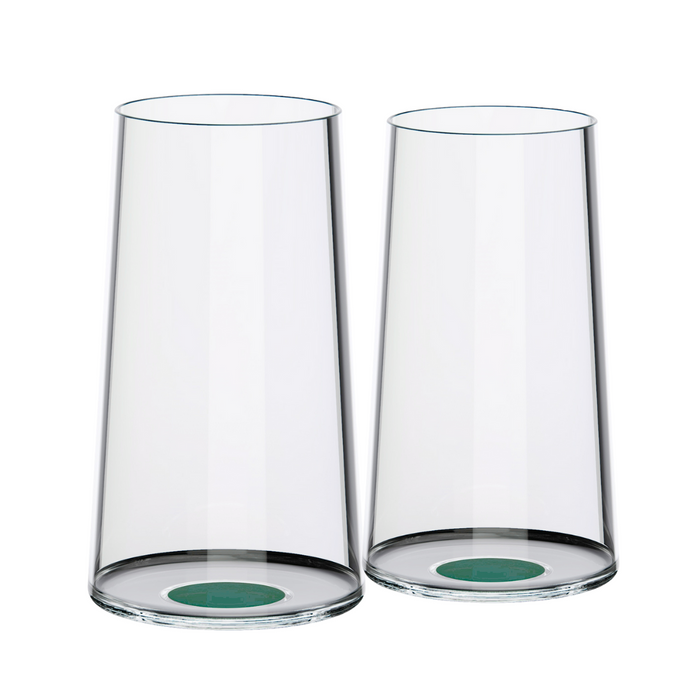 Trebonn SplitGlass 2pc Flute Highball Set - Green