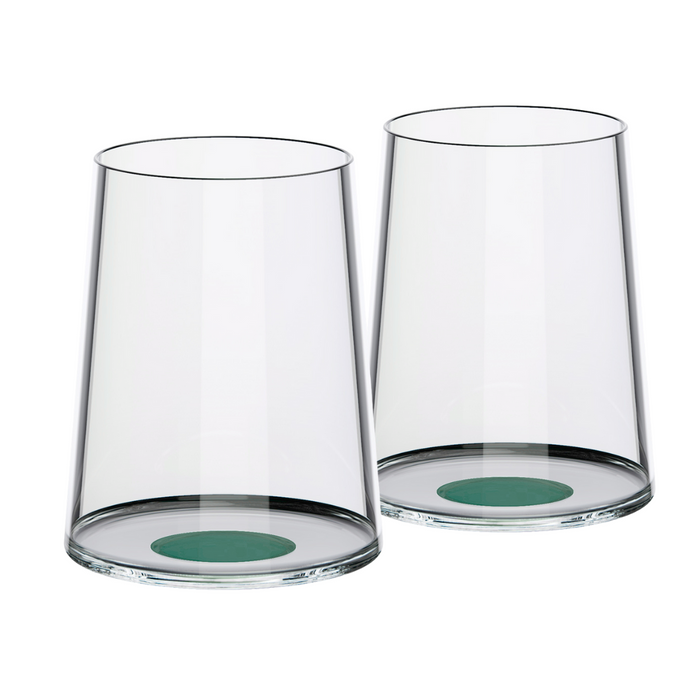 Trebonn SplitGlass 2pc White Wine Tumbler Set - Green