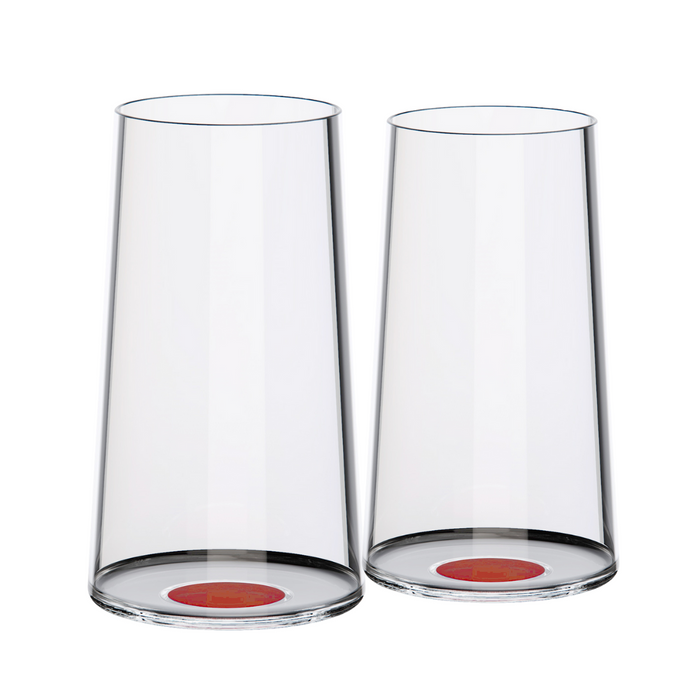 Trebonn SplitGlass 2pc Flute Highball Set - Red