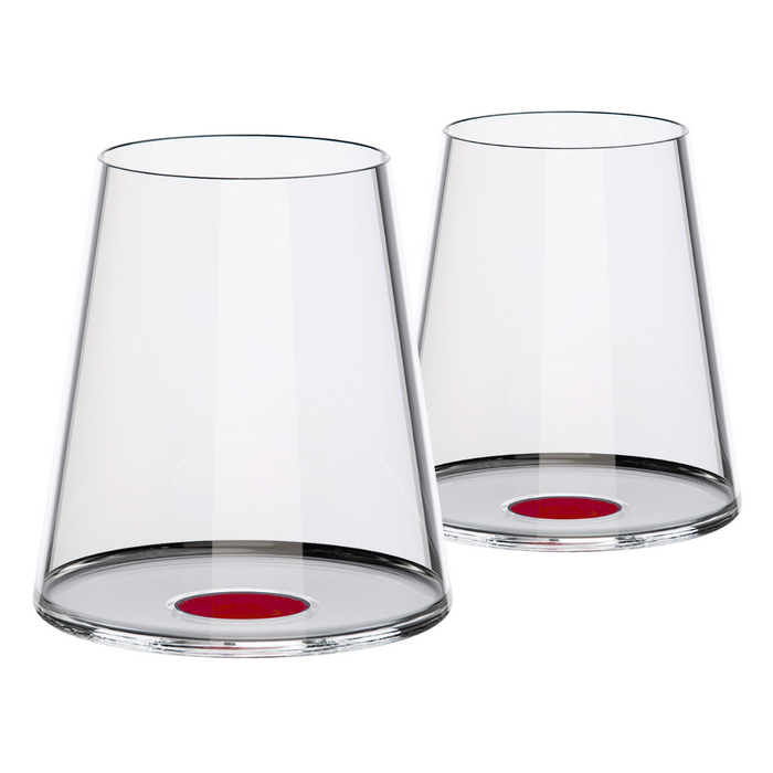 Trebonn SplitGlass 2pc Red Wine Tumbler Set - Red