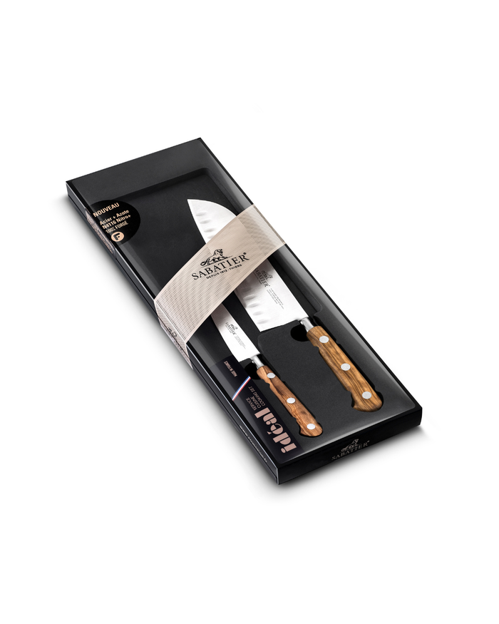 Lion Sabatier Ideal Perigord 2pc Set - 10cm Paring/18cm Santoku Knife