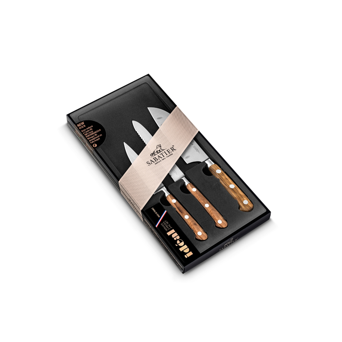 Lion Sabatier 3pc Knife Set – 10cm Paring, 13cm Utility, 13cm Mini Chef’s Knife - Ideal Provencao