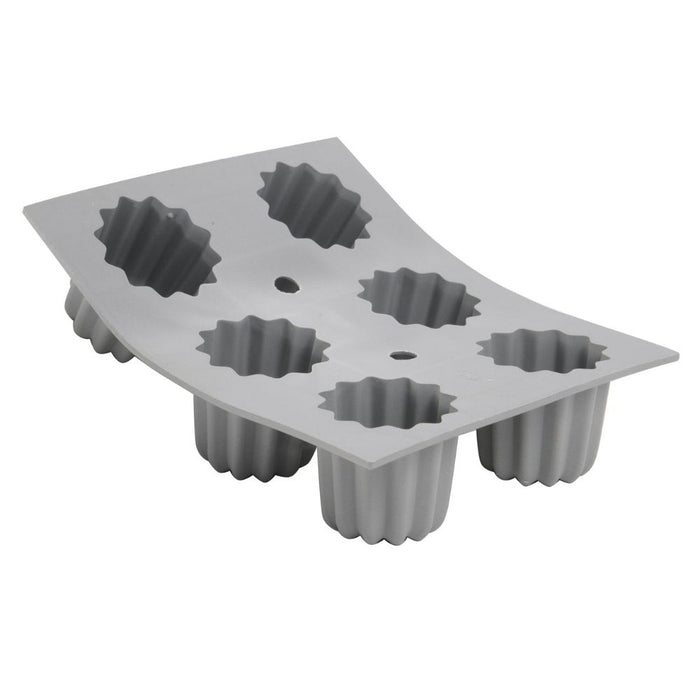 De Buyer Elastomoule - 6 Fluted Bordelais Portions