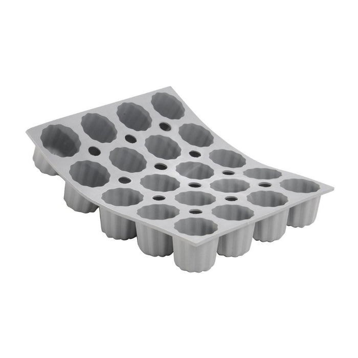 De Buyer Elastomoule - 20 Fluted Mini Bordelais Portions