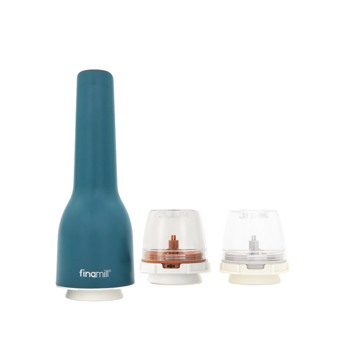FinaMill One 3pc Battery Spice Grinder Set - Ocean Blue