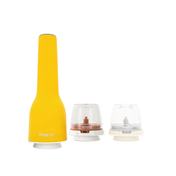 FinaMill One 3pc USB Spice Grinder Set - Canary Yellow