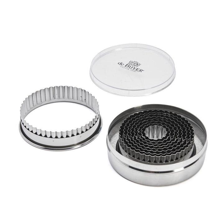 De Buyer Stainless Steel Fluted Cutters - Box of 9 (3cm - 11cm) - HAUSwares