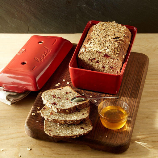 Emile Henry Bread Loaf Baker Burgundy 28cm x 13cm - HAUSwares