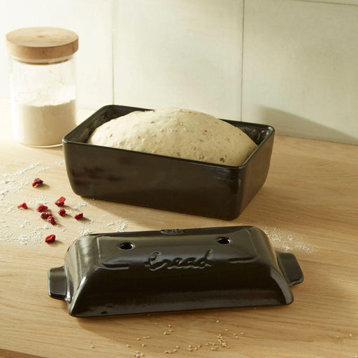 Emile Henry Bread Loaf Baker Charcoal 28cm x 13cm - HAUSwares