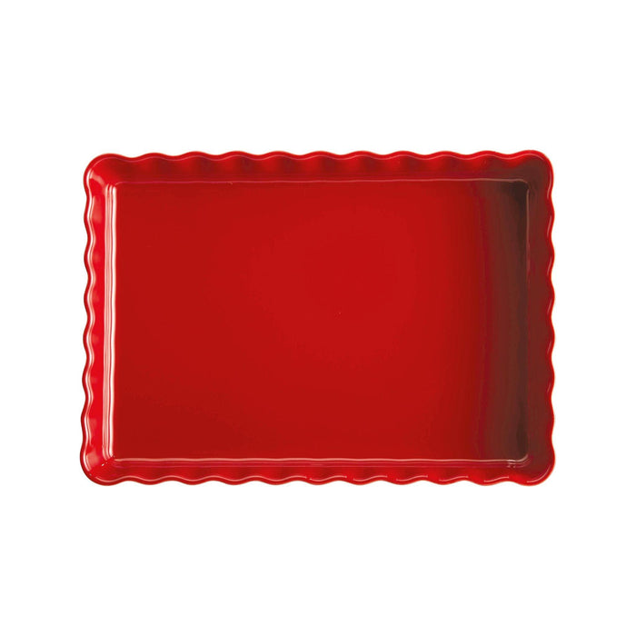 Emile Henry Deep Rectangular Tart Dish Burgundy - HAUSwares