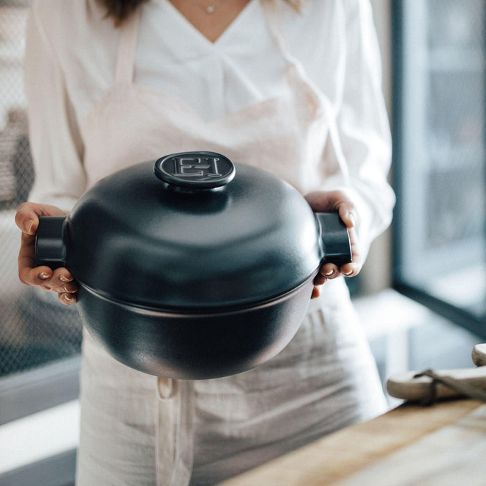 Emile Henry Delight Round Casserole Dish Slate 22.5cm 2l - HAUSwares
