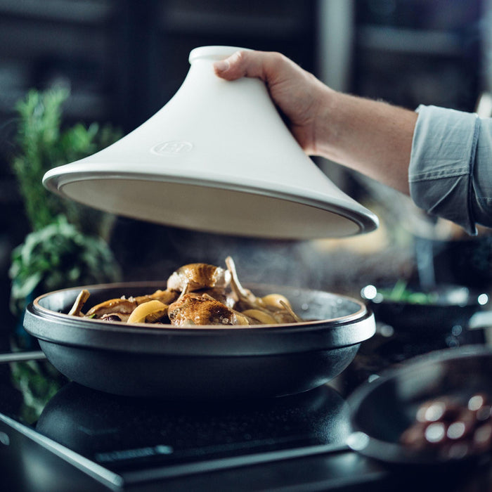 Emile Henry Delight Tagine White Lid/Slate Base - HAUSwares