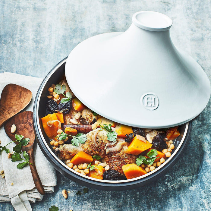 Emile Henry Delight Tagine White Lid/Slate Base - HAUSwares