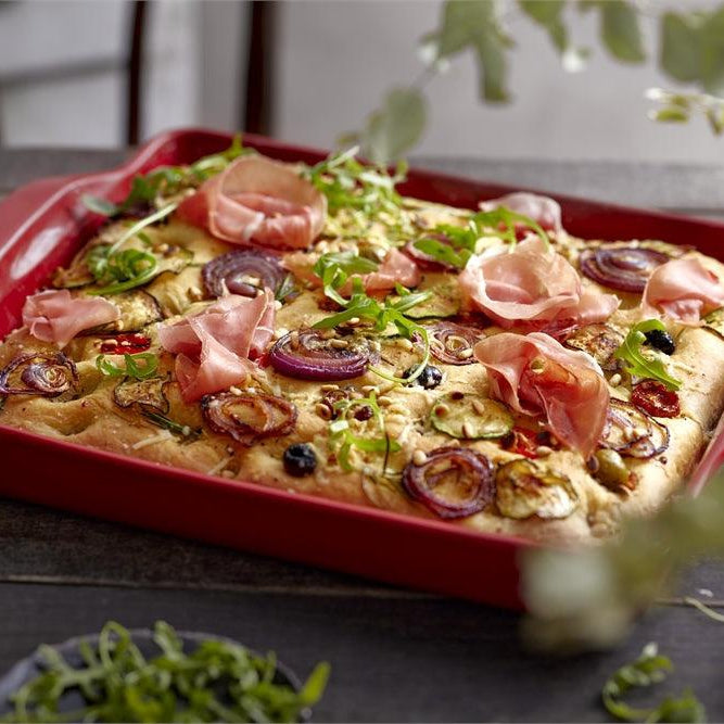 Emile Henry Focaccia Bread Baker - Burgundy - HAUSwares