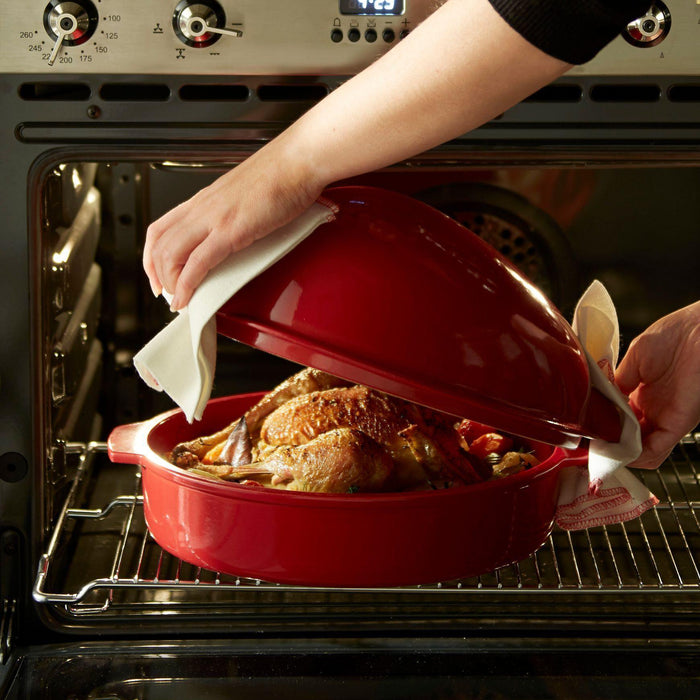 Emile Henry Large Roaster Burgundy 41.5cm x 27.5cm - HAUSwares