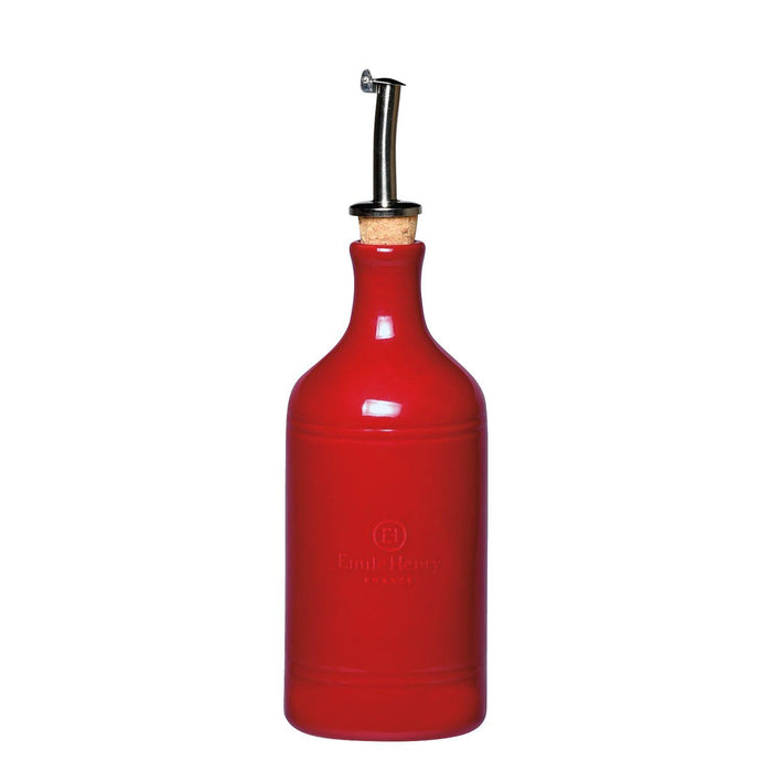Emile Henry Oil cruet Burgundy 7.5cm dia.