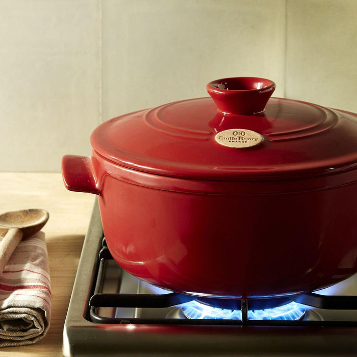 Emile Henry Oval Stewpot Burgundy 39.5cm x 26.5cm 6L - HAUSwares