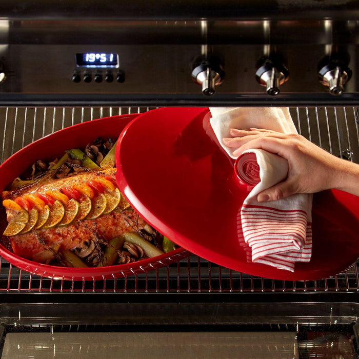 Emile Henry Papillote Steamer Burgundy 42cm x 25cm - HAUSwares