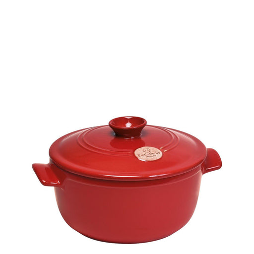 Emile Henry Round Stewpot Burgundy 22cm dia. 2.5l