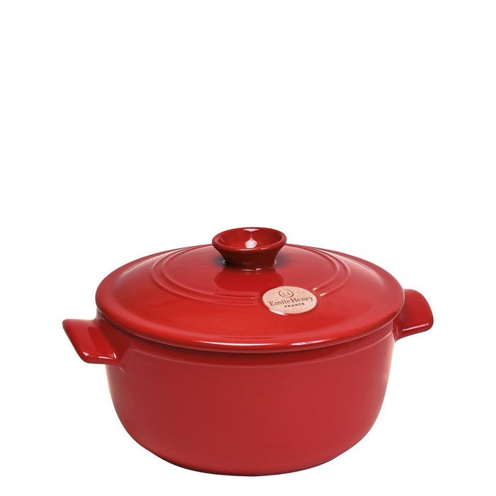 Emile Henry Round Stewpot Burgundy 22cm dia. 2.5l