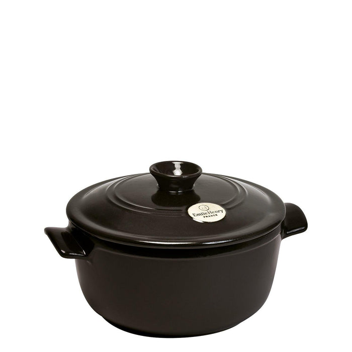 Emile Henry Round Stewpot Charcoal 22cm dia. 2.5l