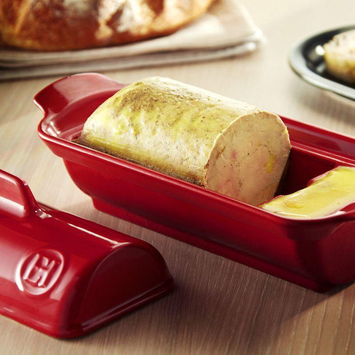 Emile Henry Terrine foie gras medaillon Burgundy 24.5cm x 10cm - HAUSwares
