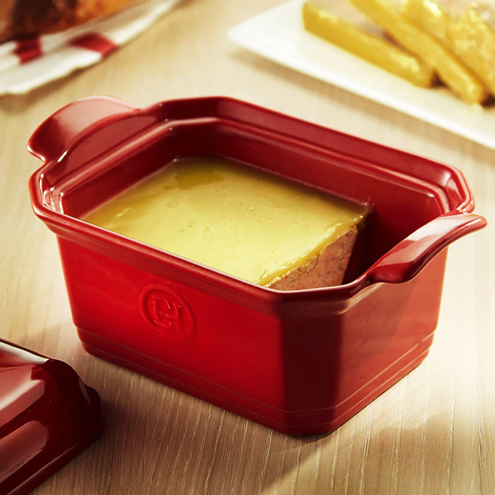 Emile Henry Terrine foie gras + presse Burgundy 19cm x 12cm - HAUSwares