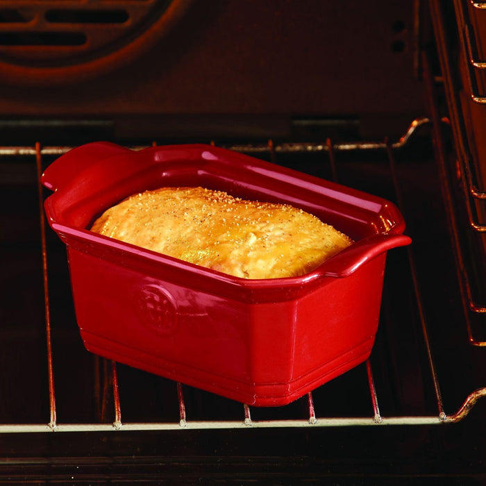 Emile Henry Terrine foie gras + presse Burgundy 19cm x 12cm - HAUSwares