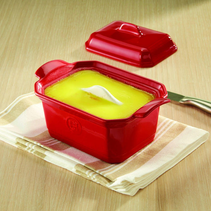Emile Henry Terrine foie gras + presse Burgundy 19cm x 12cm - HAUSwares