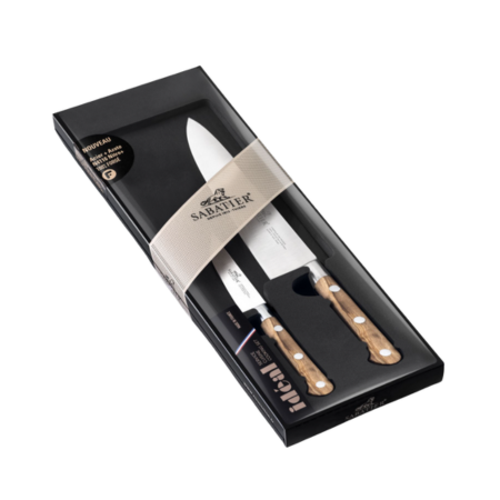 Lion Sabatier 2pc Knife Set – 10cm Paring Knife & 20cm Chef’s Knife – Ideal Provençao